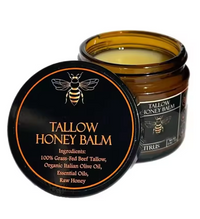Organic Grass-Fed Beef Tallow Balm with Raw Honey